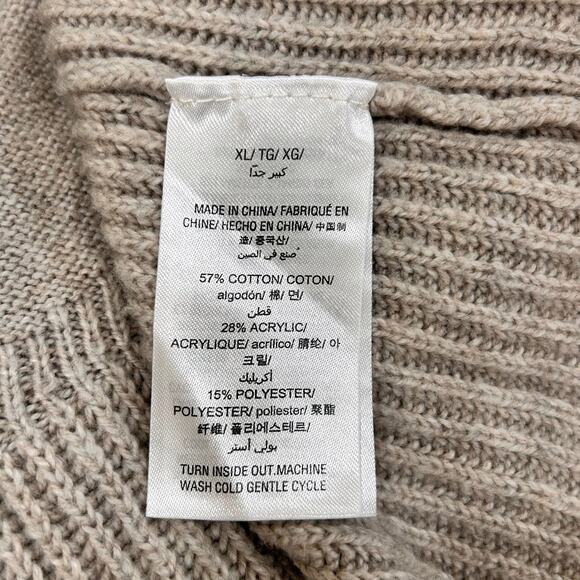 Style & Co. Beige Ribbed Ruffle Hem and Cuffs Pullover Tunic Sweater - Picture 9 of 10